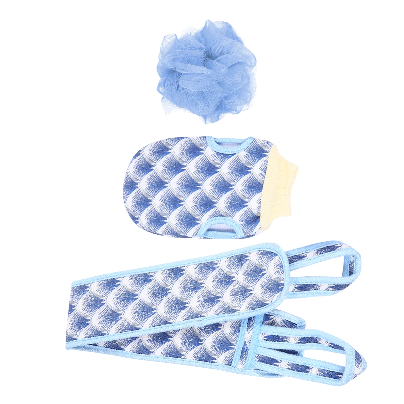 Premium 3-Piece Bath Towel Set - Exfoliating Body Scrubber, Lotion Applicator Gloves & Back Scrubber for Spa-Quality Shower Experience | Soft Loofah Sponge for Deep Cleansing & Moisturizing | Perfect for Home Spa, Gift Sets & Relaxing Bath Time