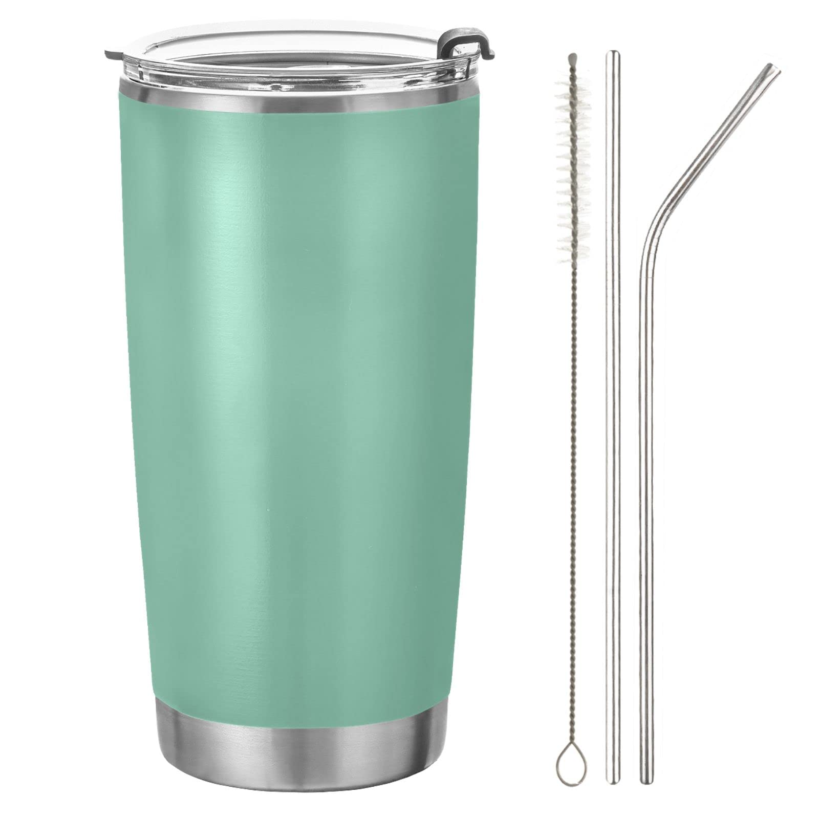 Oarencol 20 oz Stainless Steel Vacuum Insulated Tumbler with Lid & Straw - Teal Color Double Wall Coffee Mug for Hot & Cold Drinks - Perfect for Car, Office, Gym, and Outdoor Activities