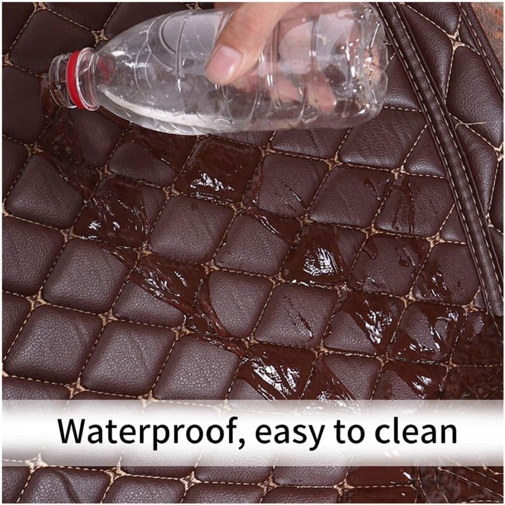Premium Custom Fit Floor Mats for Volkswagen Jetta 2013-2019 - Luxury Leather, Waterproof, Non-Slip Full Coverage Car Floor Liners Complete Set (Wine Red) | Perfect for All-Weather Protection & Enhanced Interior Style