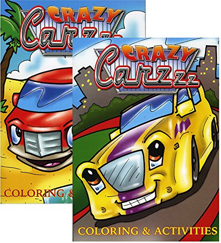 Jumbo Crazy Cars Coloring & Activity Book for Kids - Fun Learning & Creative Play for Boys & Girls | Perfect for Travel, Birthday Gifts & Classroom Activities