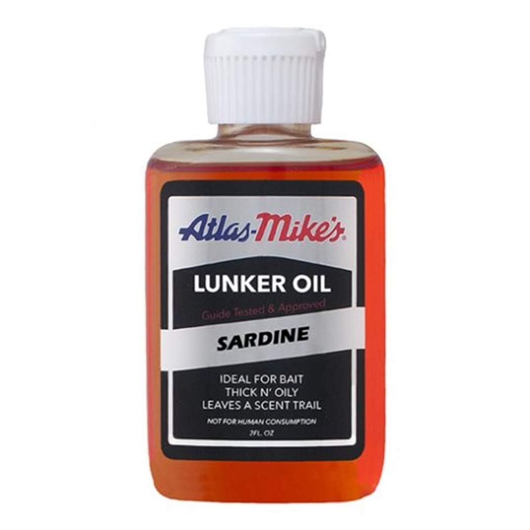 Atlas Mike's 7002 Glo Scent Bait Oils - Sardine Flavor, 2 oz Bottle - Premium Fish Attractant for Freshwater & Saltwater Fishing - Ideal for Bass, Trout and Catfish