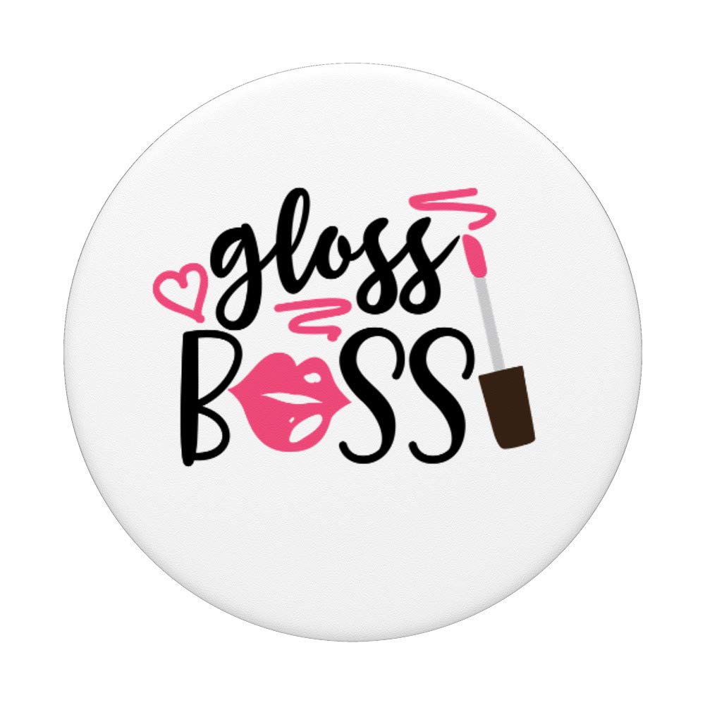 Gloss Boss PopSockets PopGrip - Swappable Phone Grip for iPhone & Android | Makeup & Lip Gloss Lover Accessory | Perfect for Selfies, Social Media & Everyday Use
