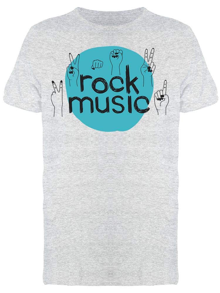 Men's Rock Music & Hand Signs Graphic T-Shirt - Vintage Band Tee for Concerts, Casual Wear & Music Fans