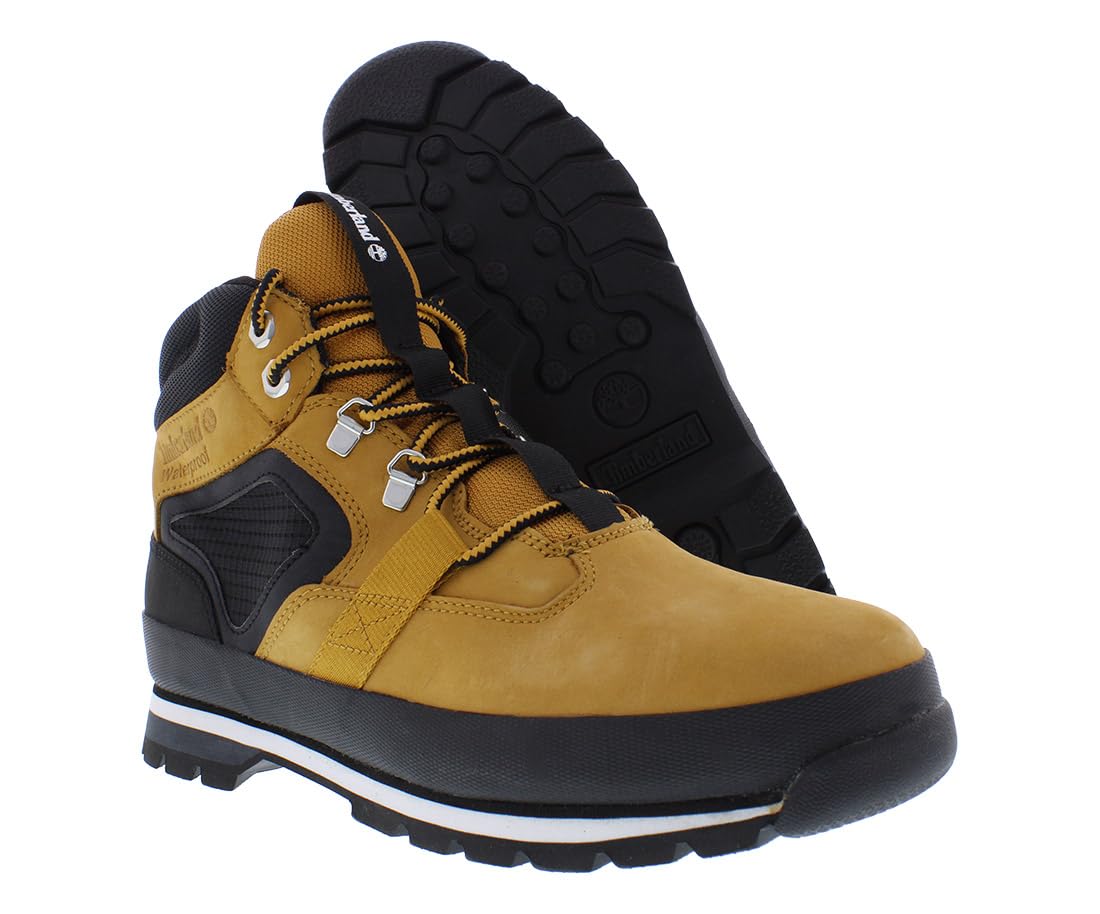 Timberland Men's Euro Hiker Boot - Waterproof Hiking Shoes for Men, Durable Leather Outdoor Boots with Anti-Slip Sole - Perfect for Trekking, Camping & Mountain Adventures