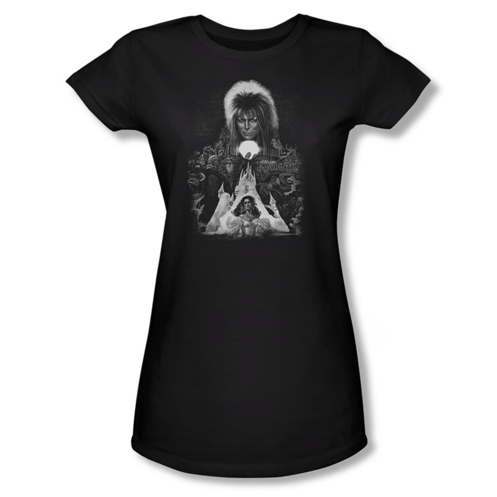 Labyrinth Women's Castle Graphic T-Shirt - Black Cotton Vintage Movie Tee for Fans, Casual Wear & Cosplay