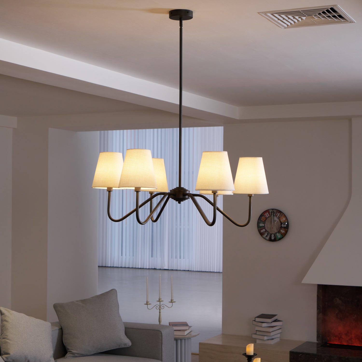 Elegant Black Crystal Chandelier - Modern Ceiling Light Fixture for Dining Room, Living Room & Bedroom Decor | Perfect for Home, Wedding & Restaurant Lighting