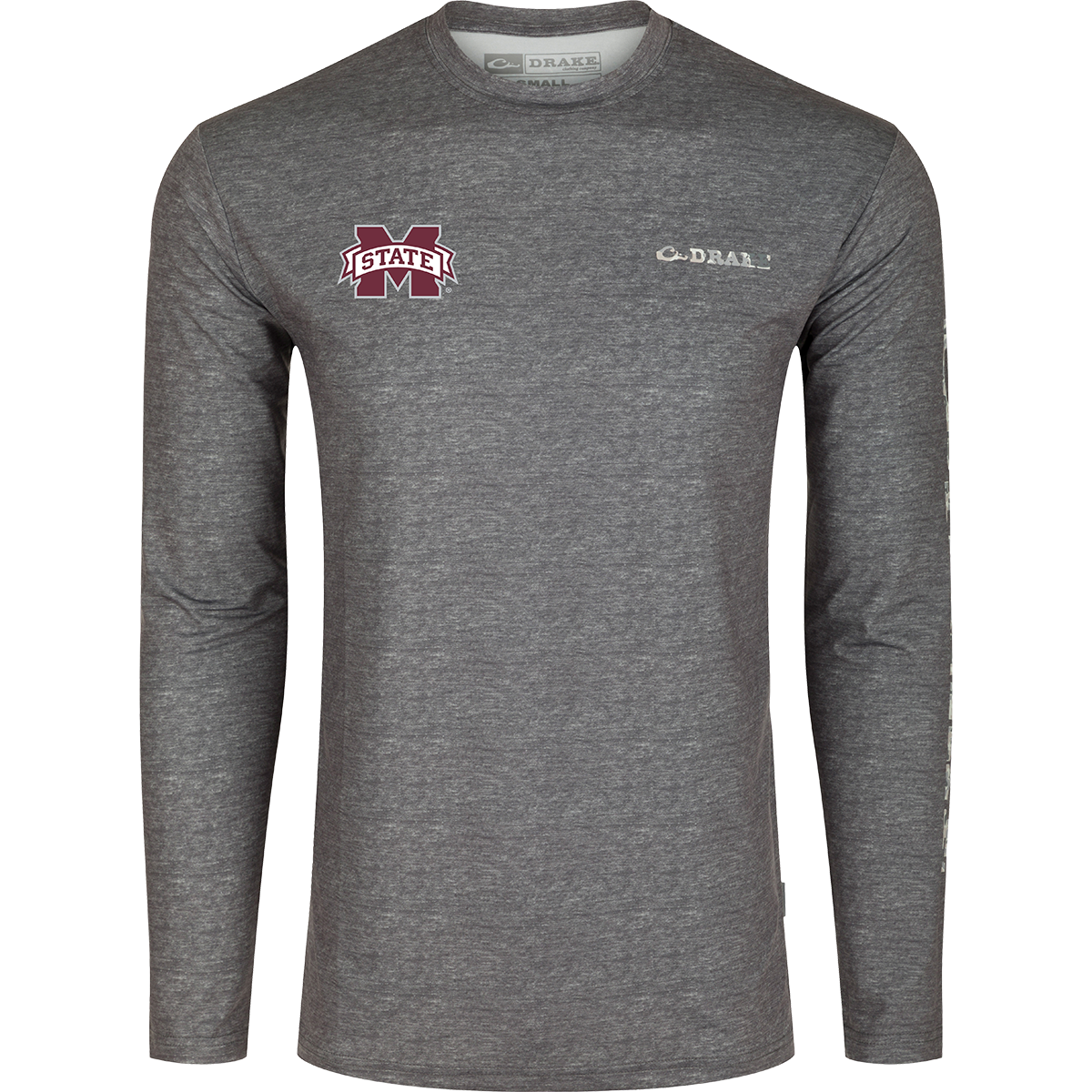 Mississippi State Bulldogs Performance Heather Long Sleeve Crew Neck T-Shirt - Comfortable Athletic Shirt for Football Games, Workouts & School Spirit Wear