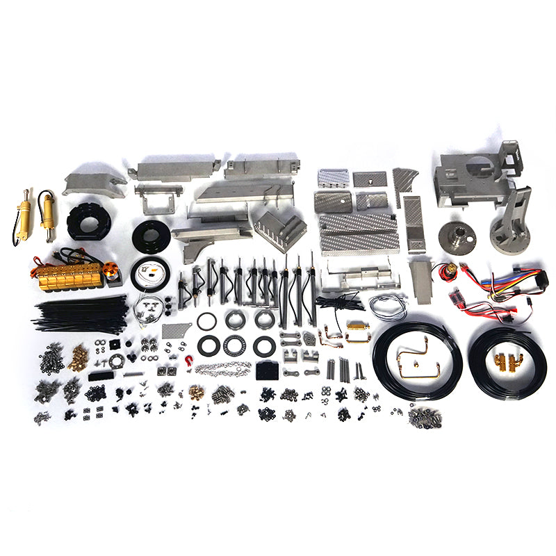 1/14 Scale LESU Hydraulic RC Truck Crane A0014 Kit - Upgrade Remote Control Tractor Excavator Loader for TAMIYA | Durable Construction Toy for Adults & Kids | Perfect for Construction Site Play & Model Collection