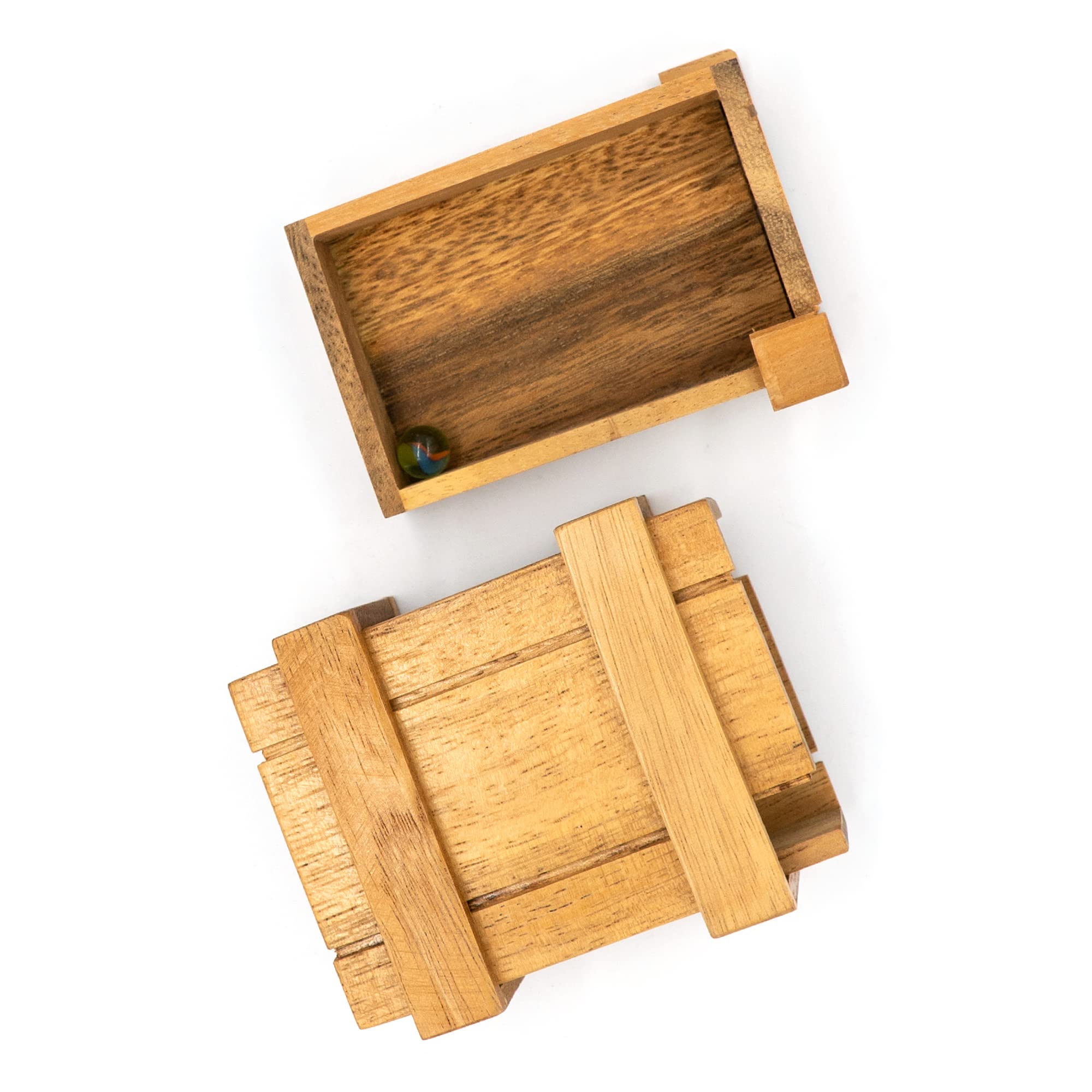 BSIRI Magic Box - Secret Wooden Puzzle Box with Hidden Compartments | Brain Teaser Mystery Gift Box for Jewelry, Cash & Credit Cards | Perfect for Escape Rooms, Gifts & Home Decor (Credit Card Size)