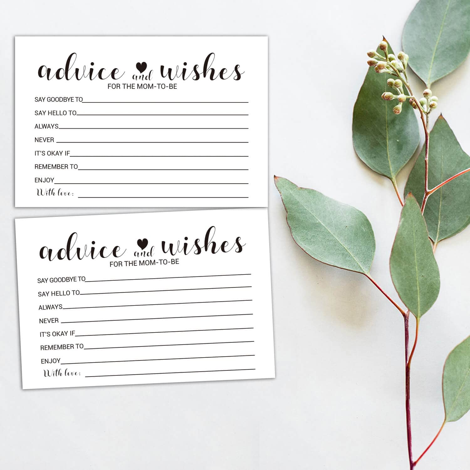 50 Pack Wedding Advice Cards Set - Thoughtful Wishes for Bride & Groom, Newlyweds, Mr & Mrs - 4x6 Inch Blank Cards for Bridal Shower, Wedding Reception Guest Book - Perfect for DIY Wedding Decor & Keepsakes