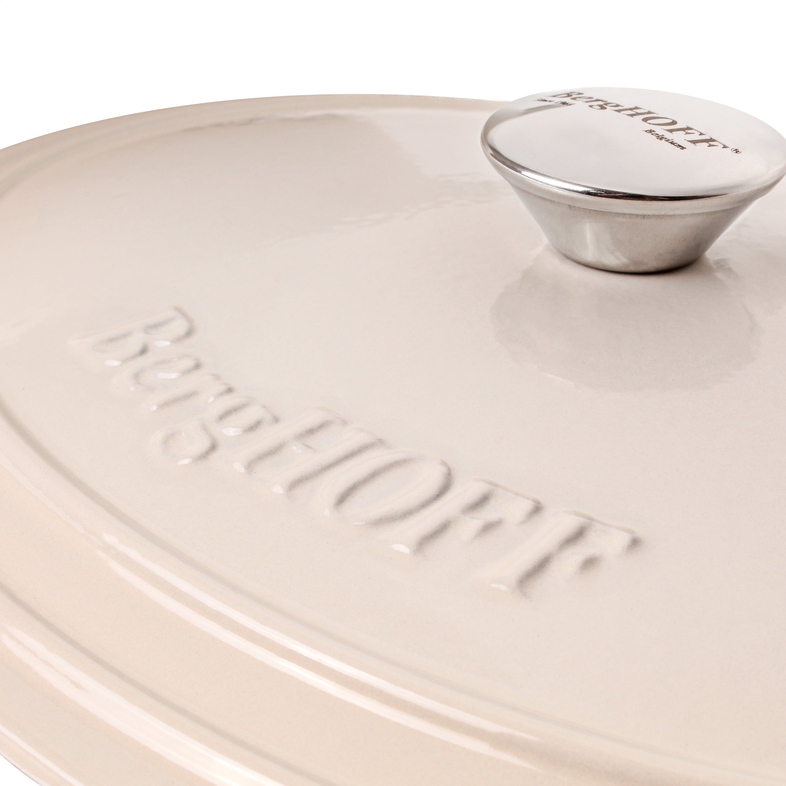 BergHOFF Neo 4-Piece Cast Iron Cookware Set - Grill Pan, Fry Pan & Oval Dutch Oven with Enamel Coating | Perfect for Stovetop, Oven & Outdoor Cooking | Durable Non-Stick Kitchenware for Grilling, Frying & Braising