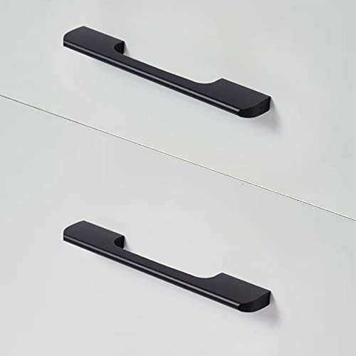 Premium Aluminum Alloy Cabinet Handles - 10.8 Inch Matte Black Kitchen Drawer Pulls (10 Pack) - Durable Hardware for Cabinets, Dressers, Nightstands & Bedroom Furniture - Easy Installation for Home Renovation & DIY Projects