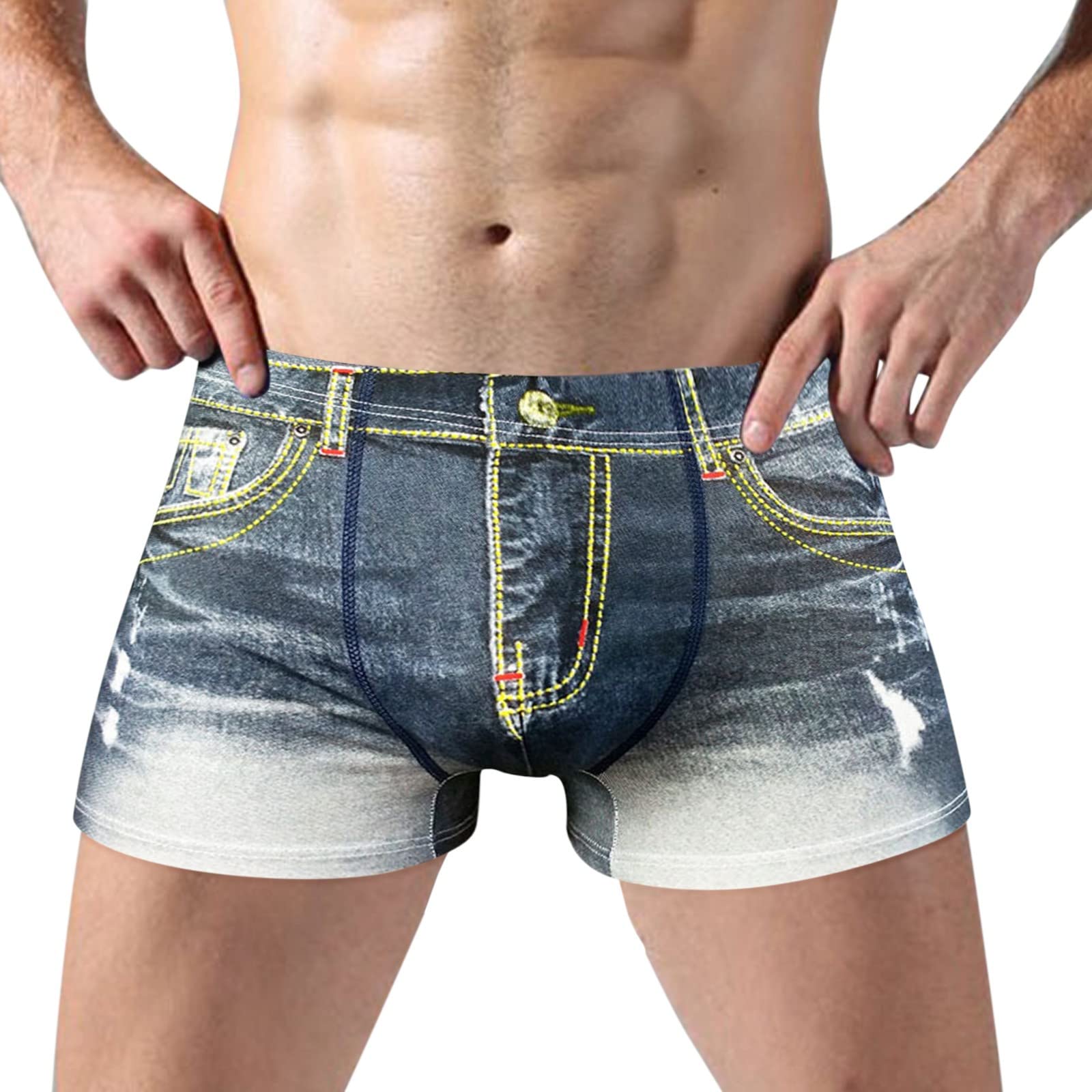 OSTELY Men's Cotton Printed Boxer Briefs - Breathable Mid Waist Underwear for Casual Wear | Comfortable for Daily Use, Workout & Lounge