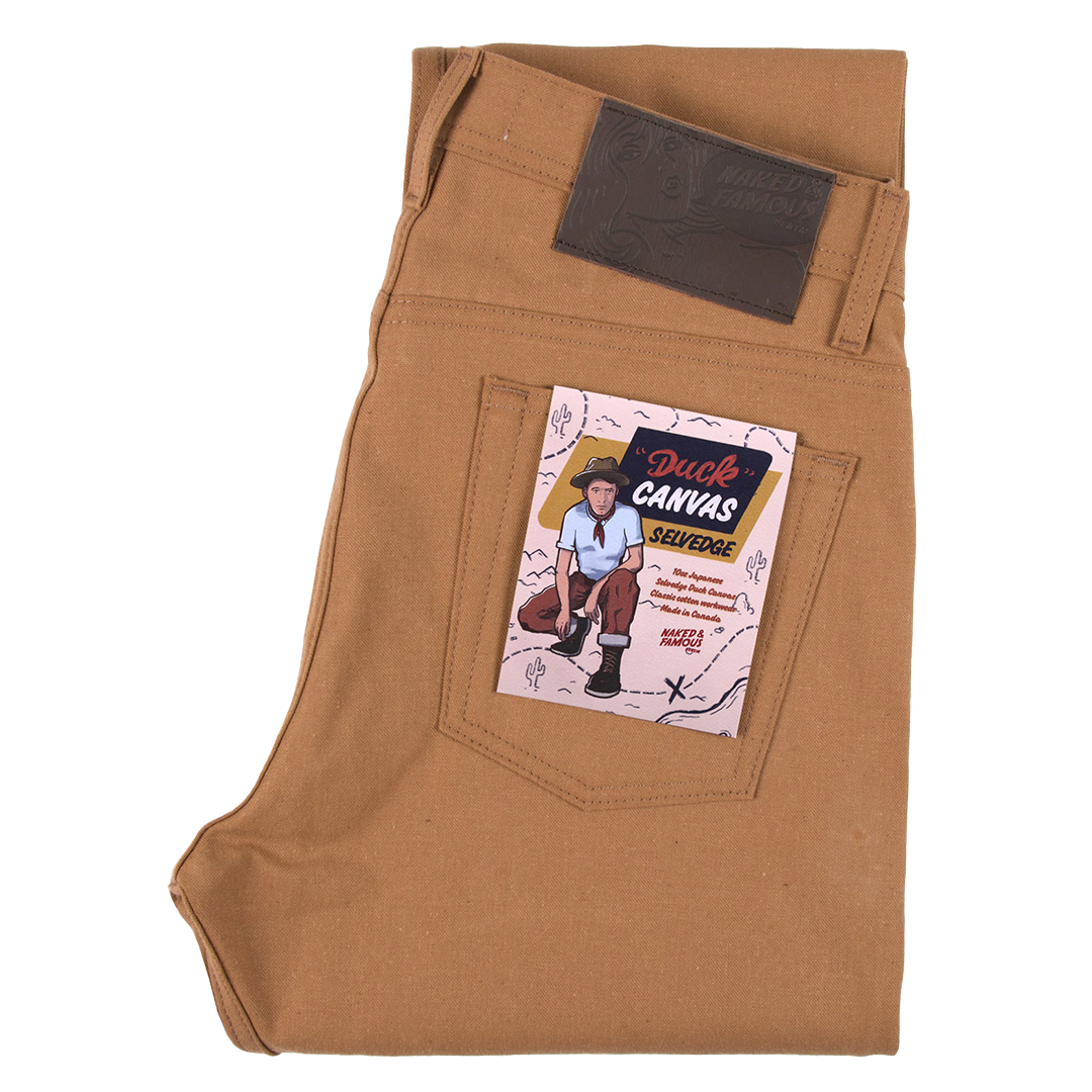 Naked & Famous Duck Canvas Selvedge Jeans - True Guy Fit - Durable Workwear for Men - Perfect for Casual Wear & Outdoor Activities