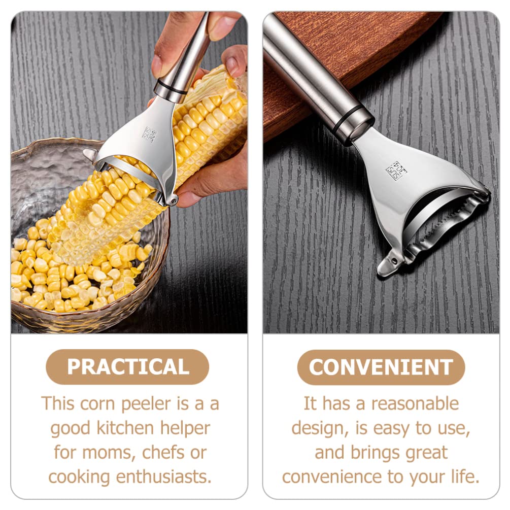 FAVOMOTO Stainless Steel Corn Planer & Cob Thresher Tool - Efficient Corn Cutter & Peeler for Kitchen - Perfect for Fresh Corn Preparation, Grilling, and Meal Prep