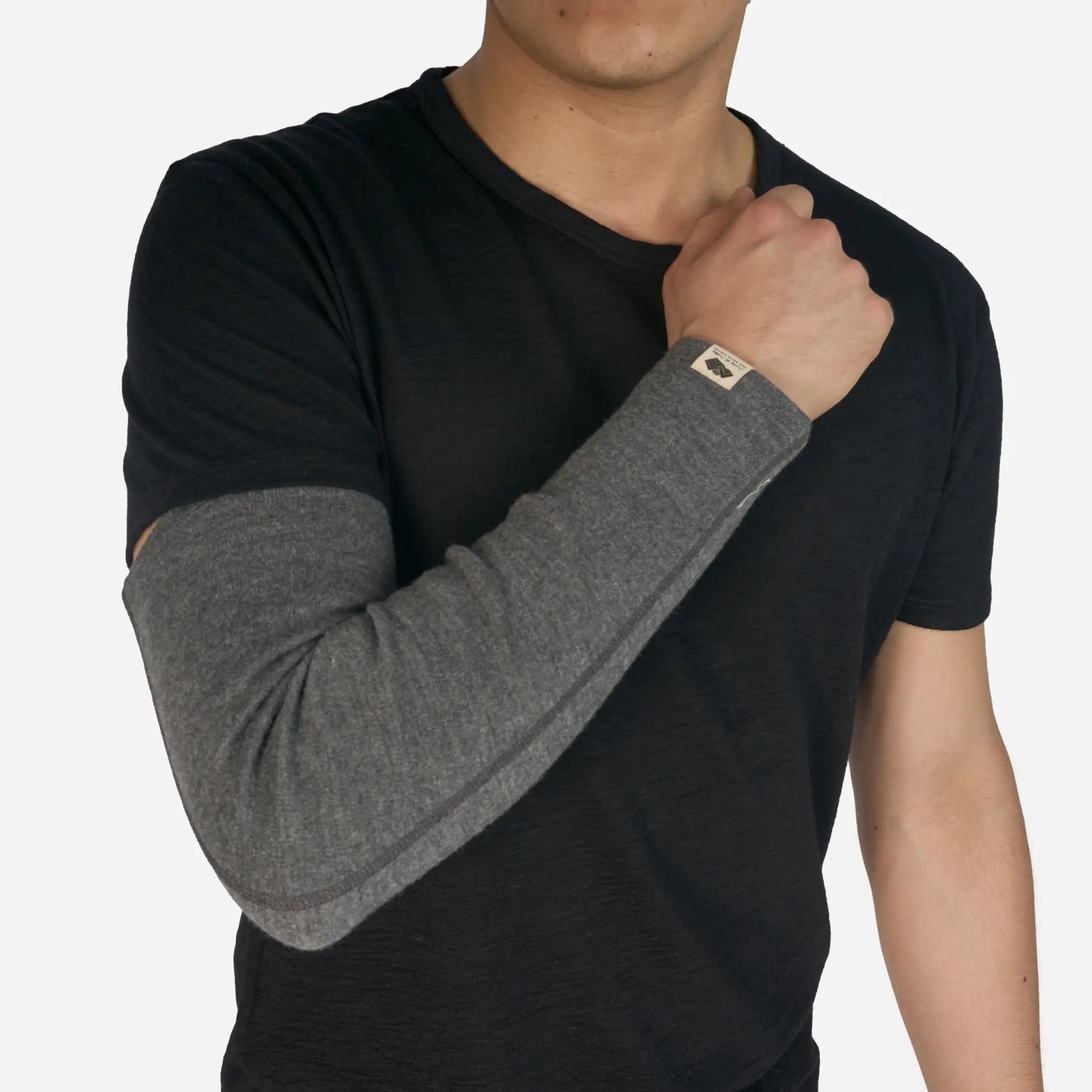 Alpaca Wool Arm Sleeves for Men & Women - 420 Midweight Thermal Compression Sleeves for Outdoor Sports, Running, Cycling & Cold Weather Protection