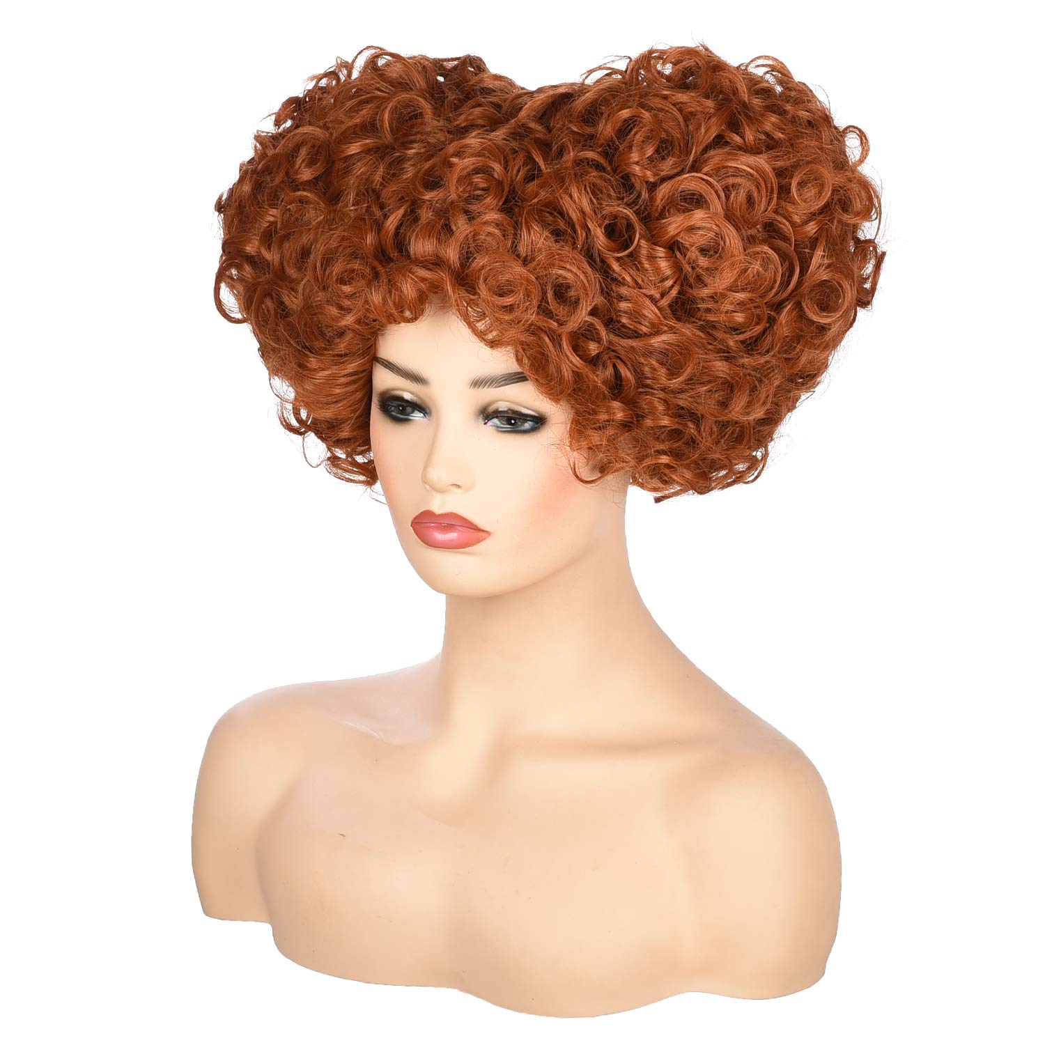 Short Beehive Brown Winifred Sanderson Cosplay Wig for Women - Perfect for Halloween Costumes, Disney Hocus Pocus Parties & Themed Events