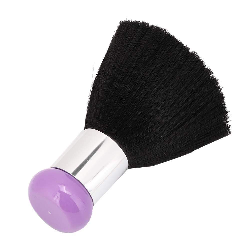 Soft Fiber Hair Cleaning Brush & Neck Duster - Portable Hair Dust Remover for Face & Neck (Purple) | Perfect for Salons, Home Hair Care & Pet Grooming