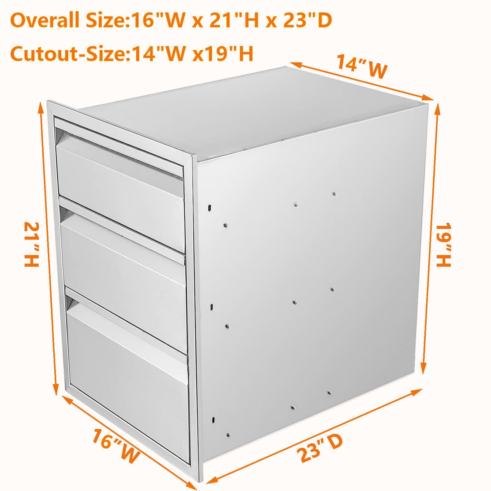 Stainless Steel Outdoor Kitchen Drawers 16