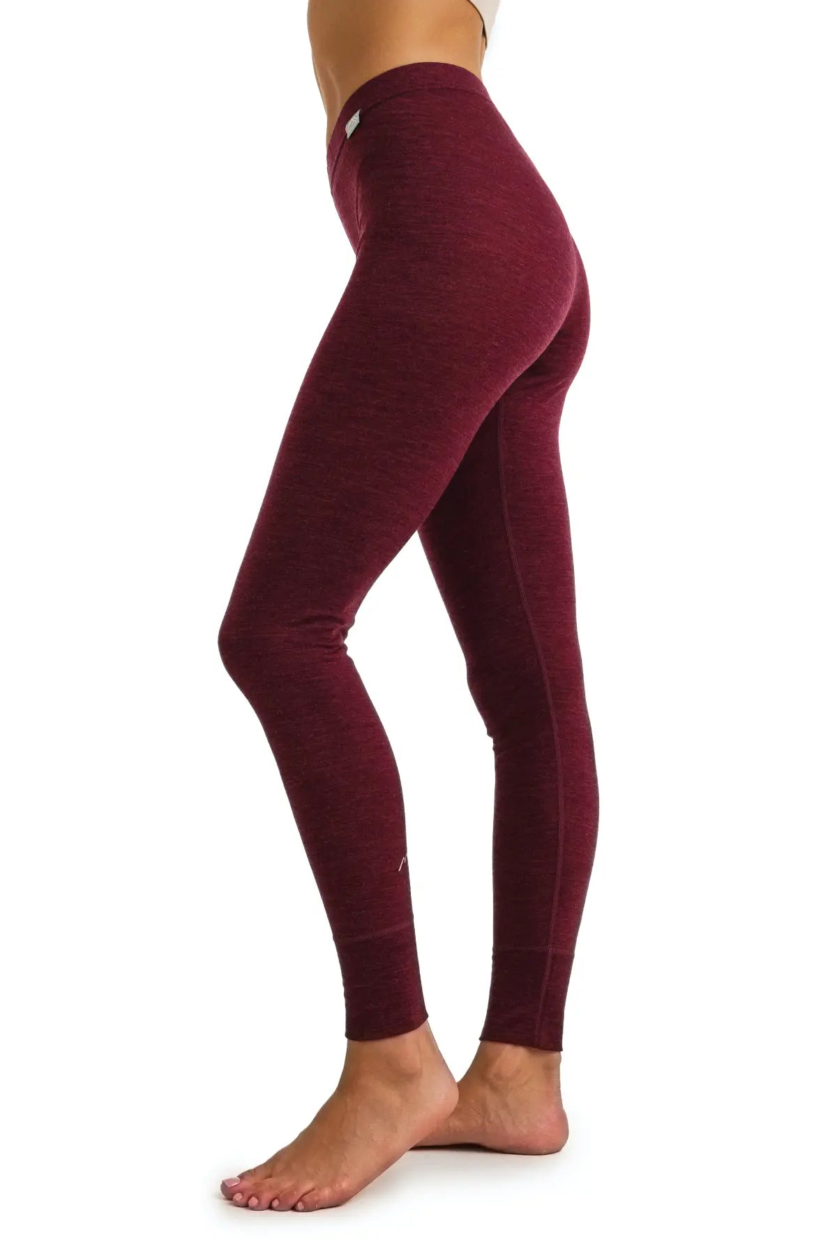 Women's Merino Wool Pants - Soft & Warm Winter Trousers in 165 Burgundy Color for Outdoor Hiking, Travel & Casual Wear