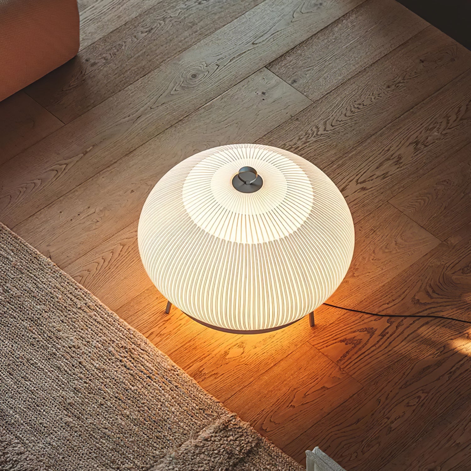Modern Lantern Knit Table Lamp - Handmade Rattan Woven Nightstand Light for Bedroom, Living Room, and Office Decor - Perfect for Cozy Ambiance and Relaxation