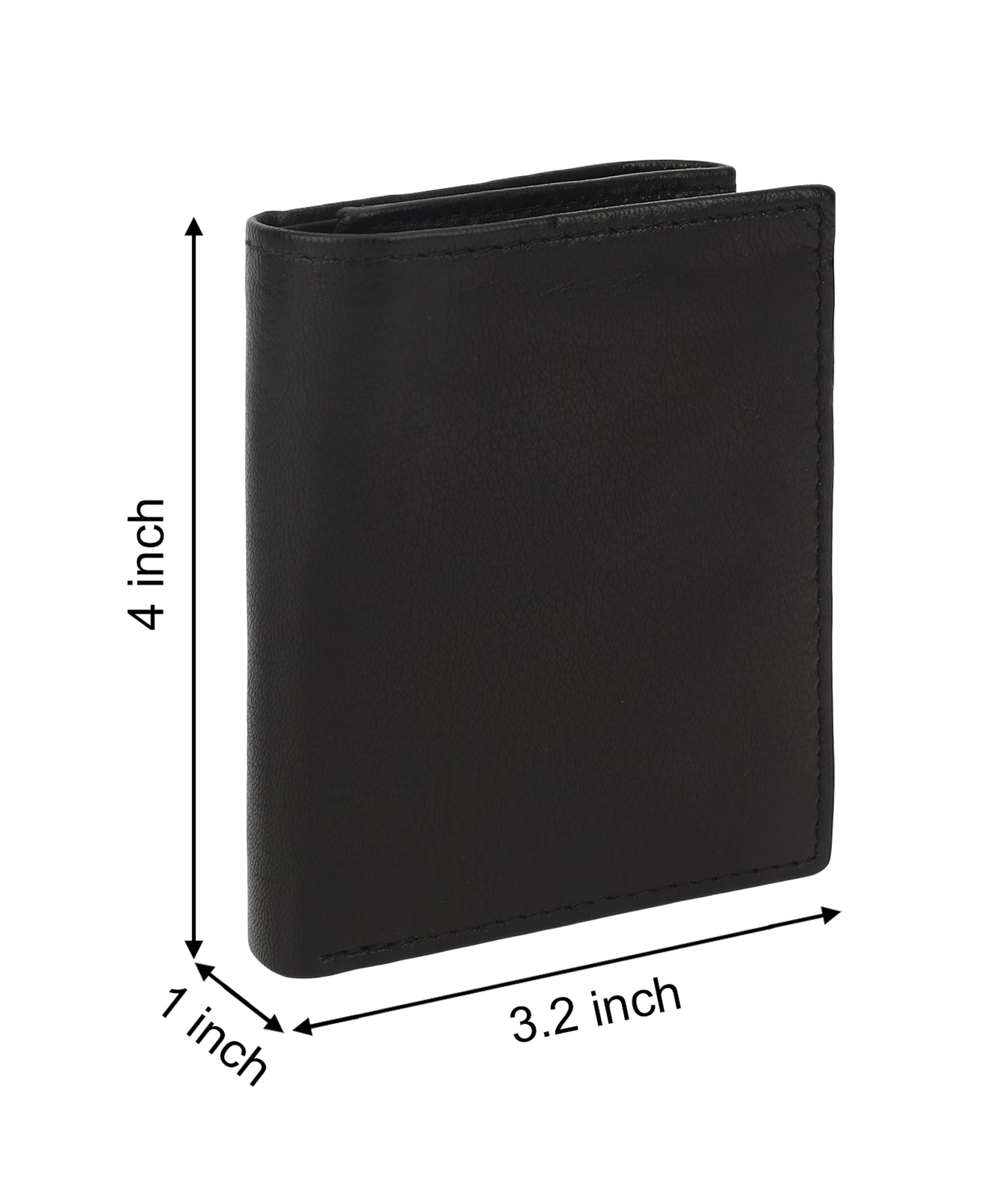 LeatherBoss Men's RFID Trifold Wallet - Slim & Stylish for Everyday Use