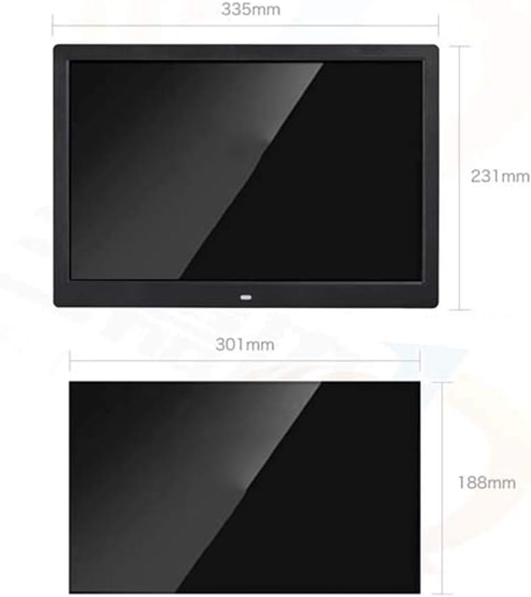 14 Inch Digital Photo Frame - 1280x800 HD Display, Wall Mountable Digital Picture Frame with Music & Video Player, Calendar, Alarm Clock, Auto On/Off Timer - Perfect for Home, Office & Gift (White/Black)