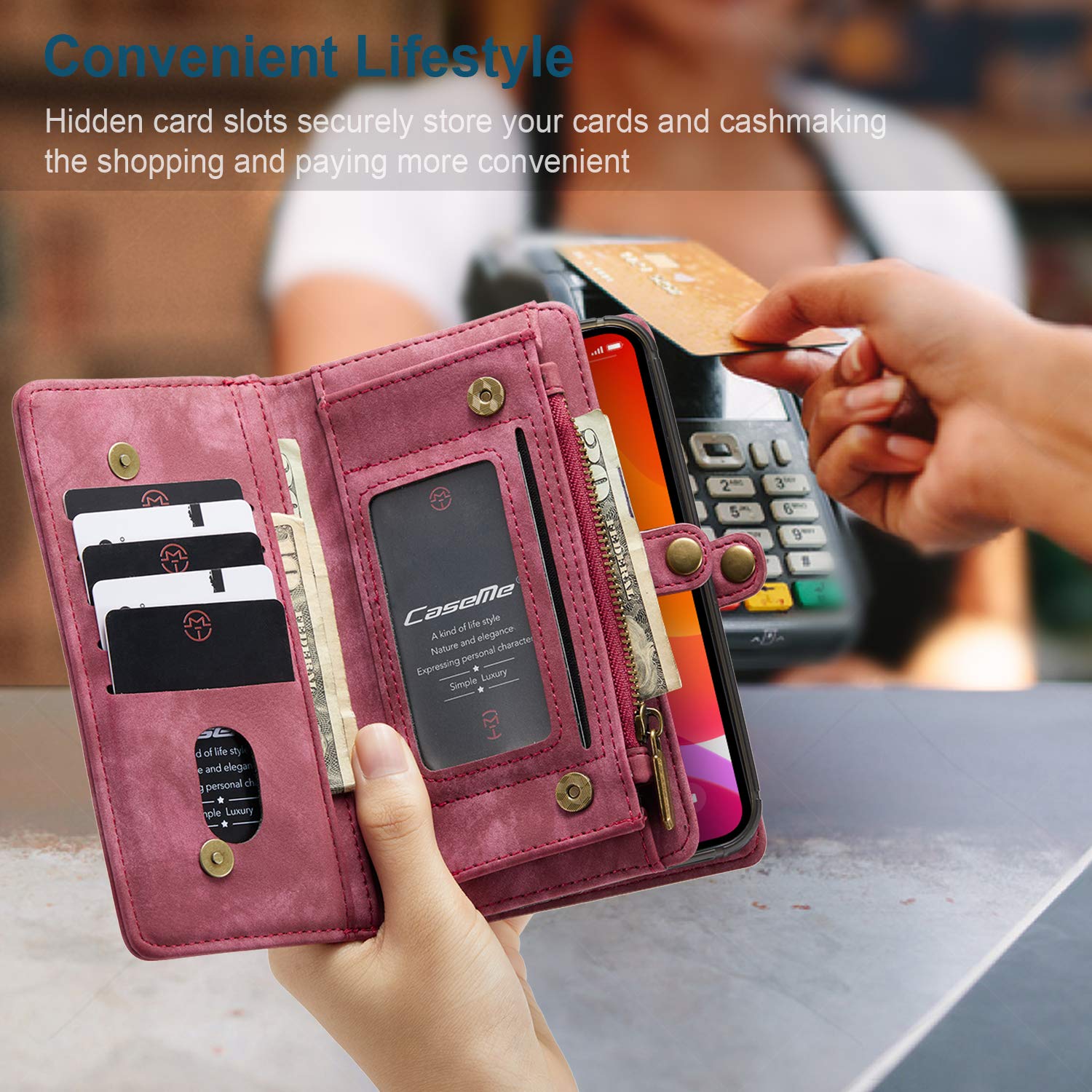 Magnetic Detachable Wallet Case for iPhone 12/12 Pro 5G (6.1