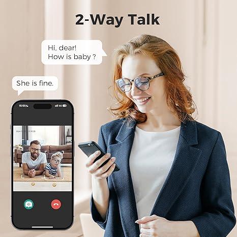 Arpha B01 Indoor Security Camera 1080P HD WiFi with Motion Detection, 355° Panoramic View, 2-Way Audio & Instant Call - Perfect for Home, Baby Monitor & Pet Surveillance
