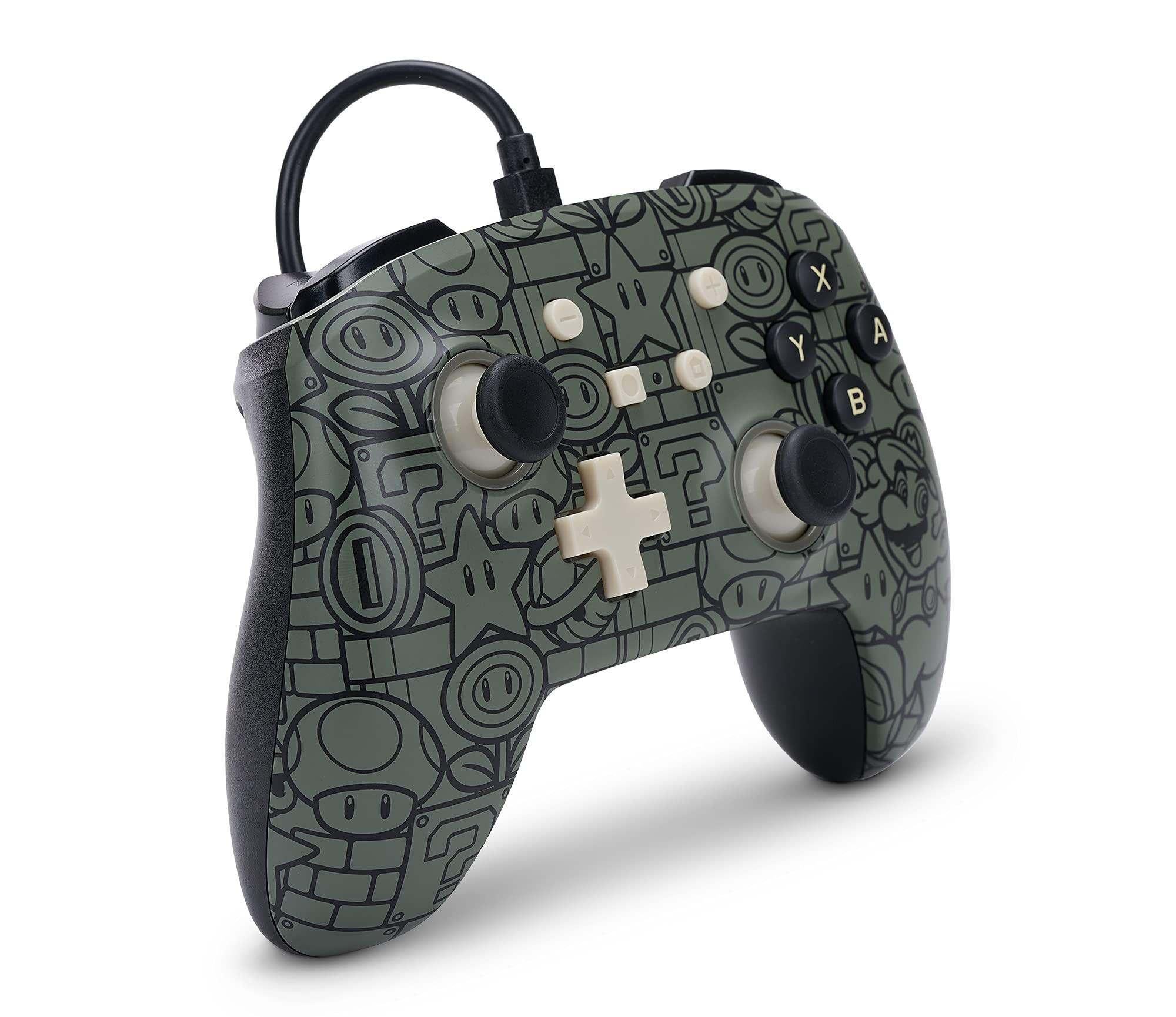 PowerA Enhanced Wired Controller for Nintendo Switch, Switch OLED & Switch Lite - Officially Licensed Mario Edition - Perfect for Gaming, Multiplayer & Family Entertainment