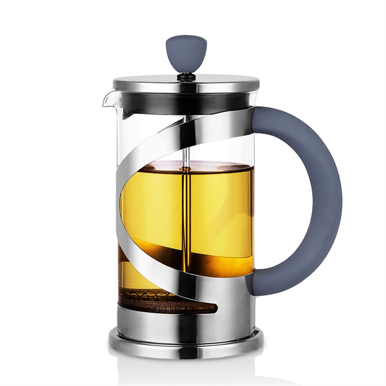 Premium French Press Coffee & Tea Maker - 600ML 304 Stainless Steel & Borosilicate Glass, Heat Resistant & BPA Free, Easy to Clean - Perfect for Home, Office, Camping & Restaurant Use