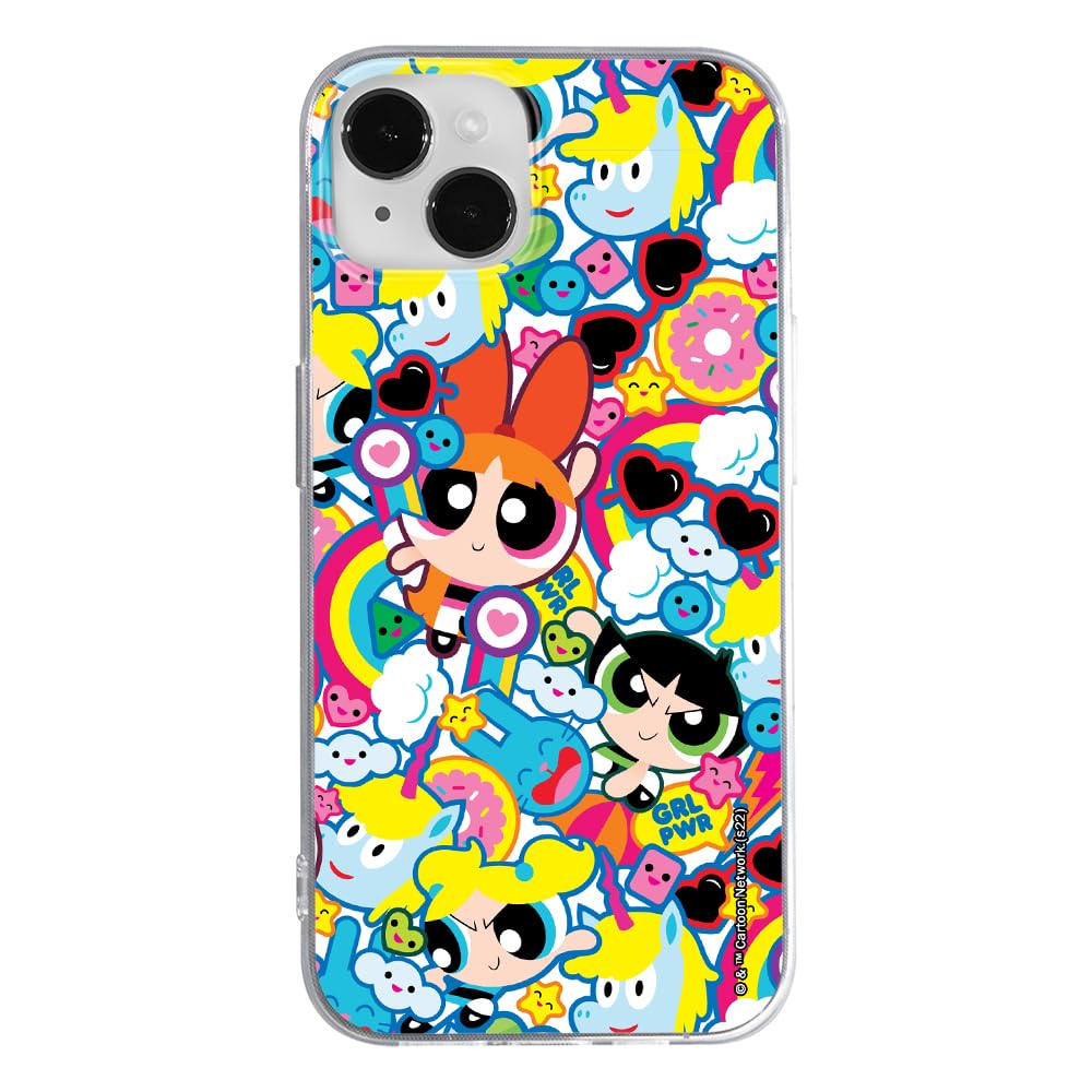 Official The Powerpuff Girls Licensed iPhone 14 Case - Shockproof TPU Protective Phone Cover with Perfect Fit | Cute Cartoon Design for Girls, Teens & Fans | Great Gift for Birthday, Christmas & Daily Use