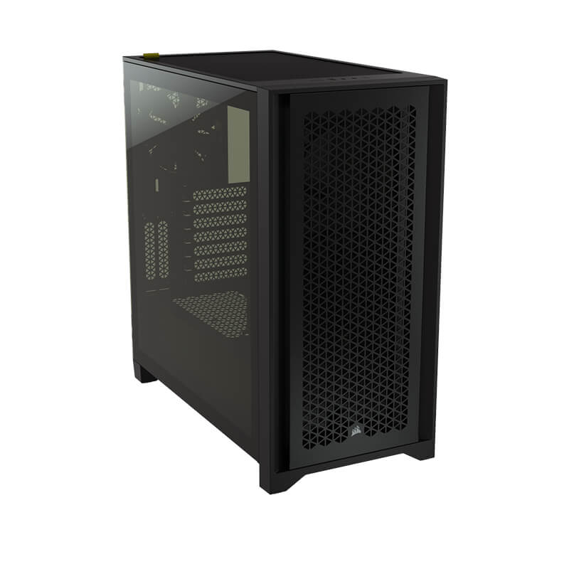 Corsair 4000D Airflow Mid Tower PC Case - Black Tempered Glass, High Airflow Design for Gaming & Workstation Builds - Perfect for Streamers & Content Creators