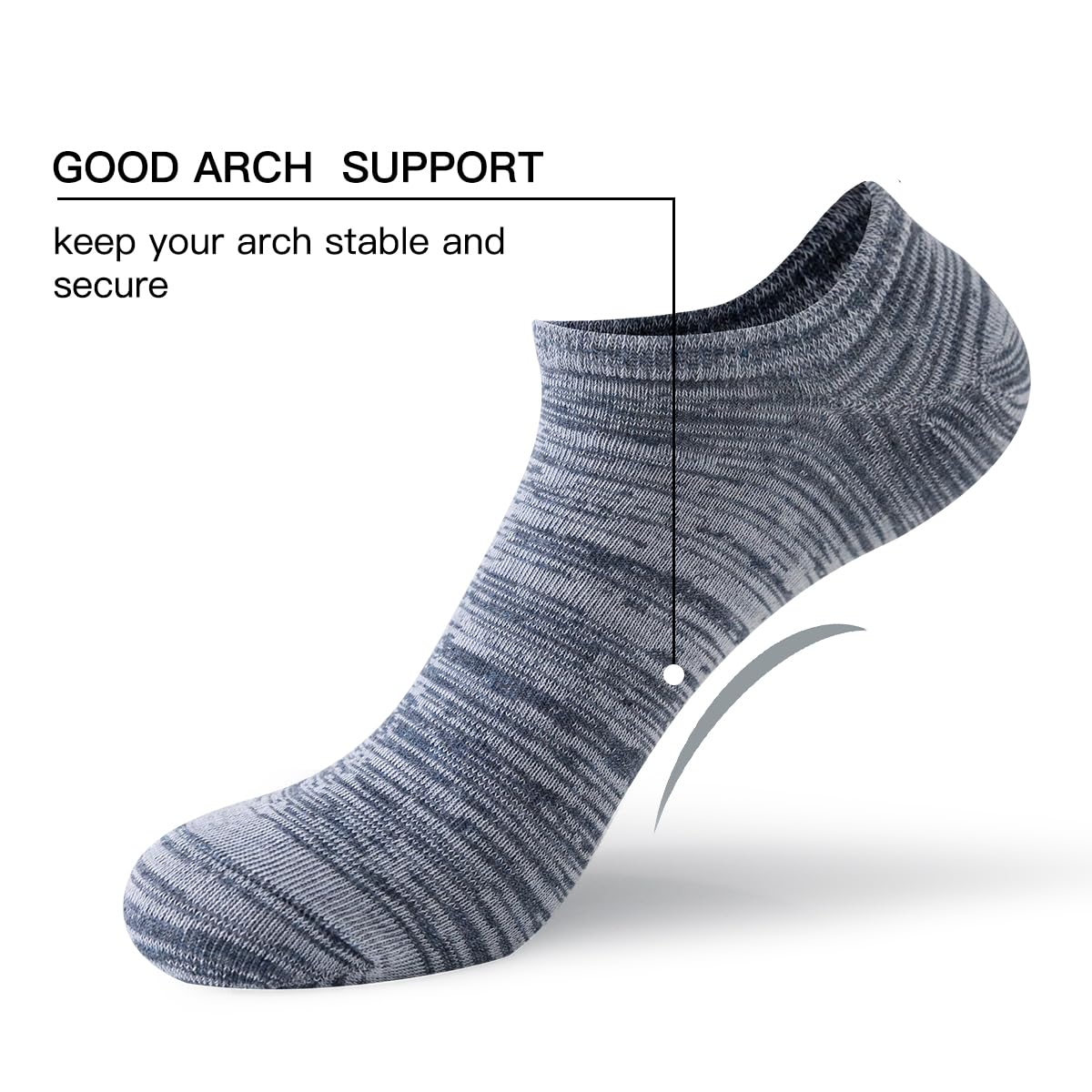 JOYNÉE 20 Pairs Men's No Show Socks - Low Cut Invisible Ankle Socks for Men, Breathable Anti-Slip Casual Short Socks - Perfect for Sneakers, Loafers & Everyday Wear