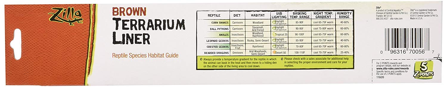 Premium Terrarium Liner for Reptiles & Amphibians - Waterproof & Easy to Clean Habitat Flooring - Perfect for Vivariums, Terrariums & Reptile Enclosures (Use for Geckos, Snakes, Frogs & More)
