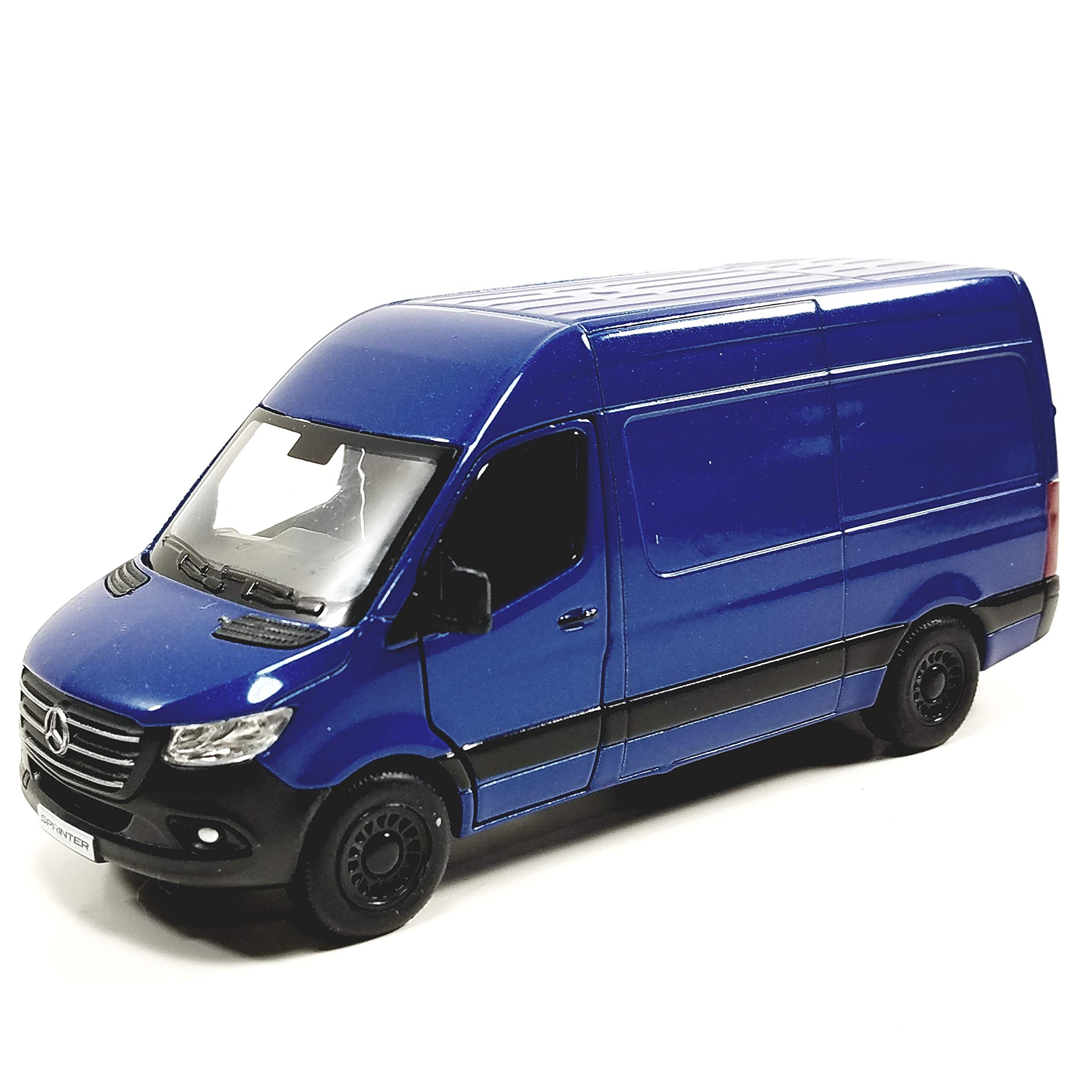 Kinsmart 1/48 Scale Diecast Model Car - 2020 Mercedes-Benz Sprinter Navy Blue Delivery Van - Collectible O Scale Vehicle for Display, Gifts & Diorama Scenes