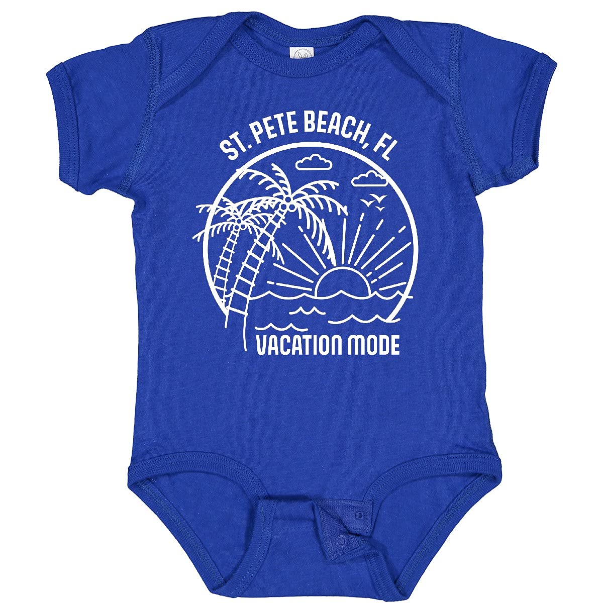 Inktastic Summer Vacation Mode St. Pete Beach Florida Baby Bodysuit - Soft Cotton Infant Onesie for Beach Trips & Family Vacations