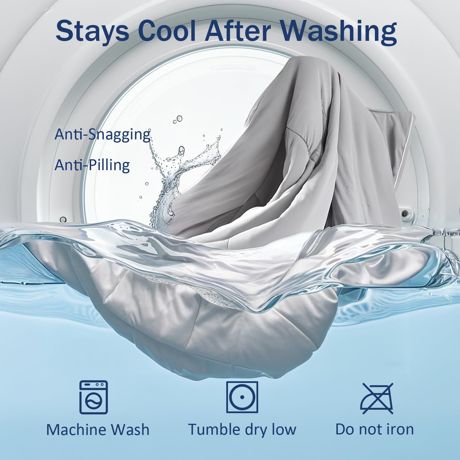 Cooling Blanket for Hot Sleepers - King/California King Size Ice Comforter, Double-Sided Temperature Regulating Blanket for Night Sweats & Hot Flashes, Breathable All-Season Lightweight Bedding (106''x90'', Cool Gray) - Perfect for Summer Nights, Hot Sleepers & Menopause Relief