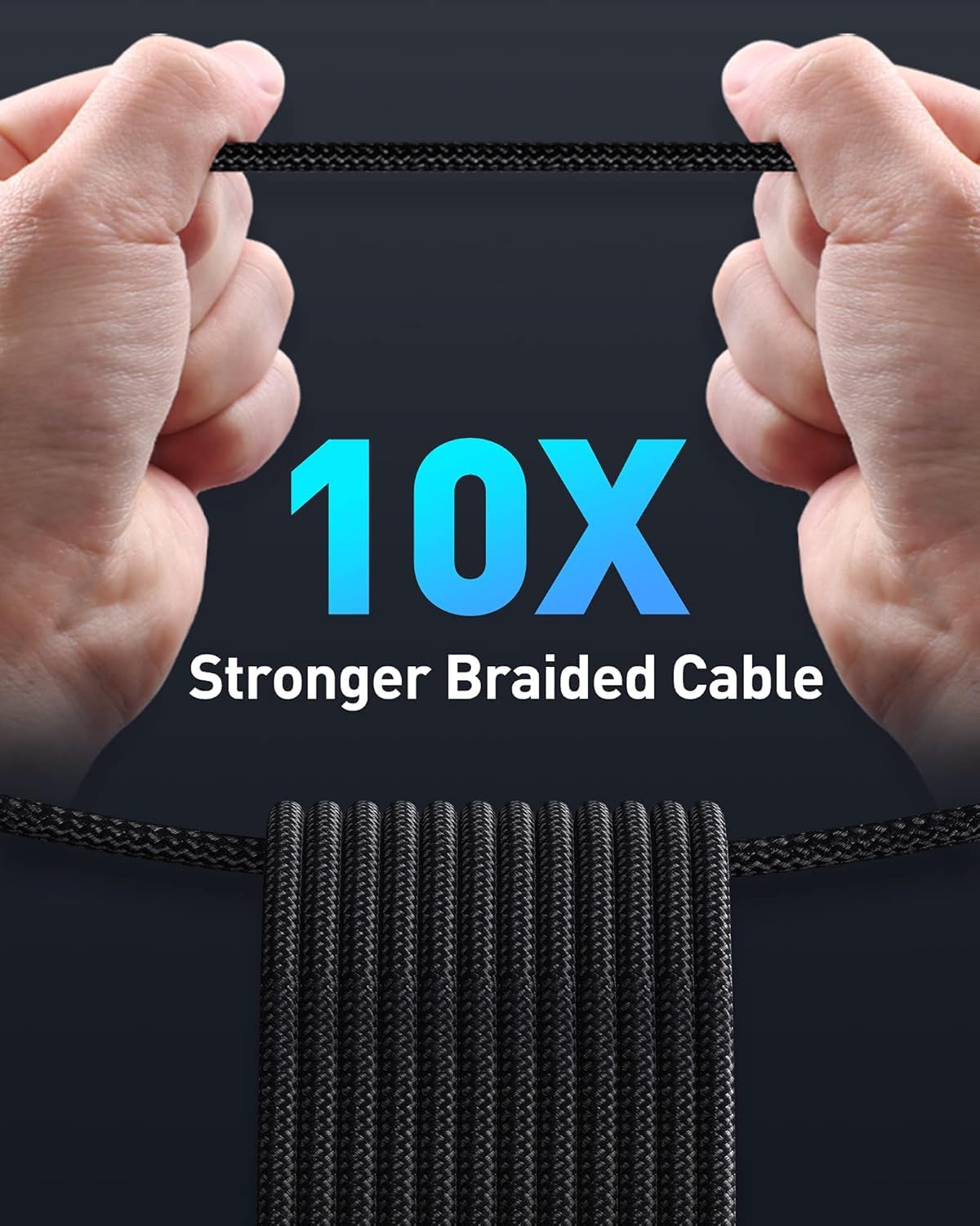 Baseus 100W USB C to USB C Fast Charging Cable - 5A PD QC 4.0, Durable Nylon Braided & Zinc Alloy Connector - Compatible with iPhone 16/15 Pro Max, MacBook, iPad Pro, Samsung Galaxy S23/S22 (10ft) - Perfect for Home, Office & Travel Charging
