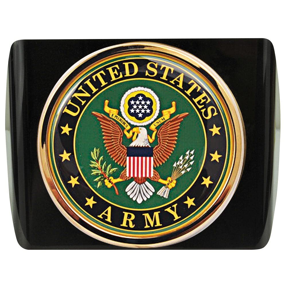 Army Seal Hitch Cover with Plastic Hitch Pin - Military Themed Trailer Accessory for Trucks & SUVs | Perfect for Patriotic Displays, Car Shows & Outdoor Adventures | MEDALS OF AMERICA EST. 1976