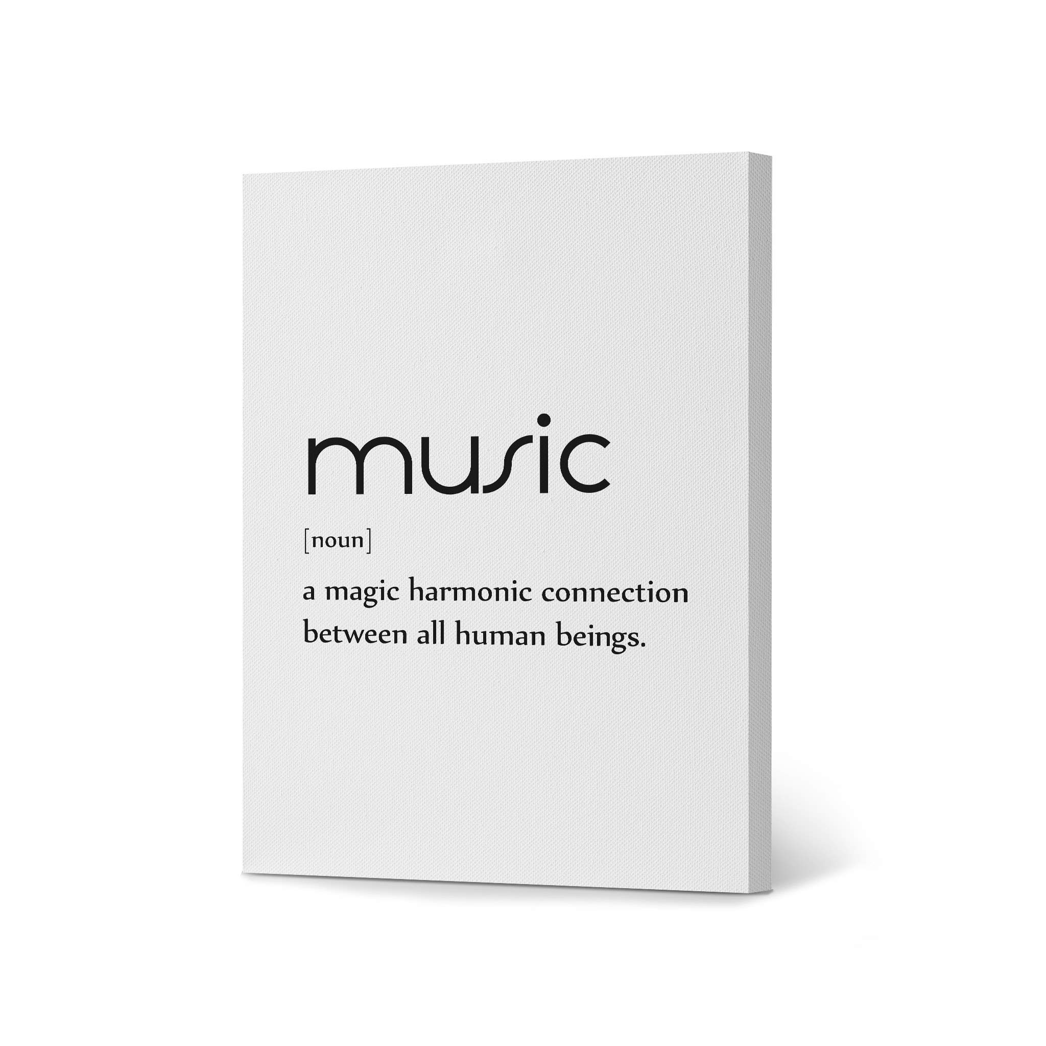 HB Art Design Music Definition Canvas Print - Funny Bathroom Wall Art Decor with Inspirational Quote, Farmhouse Style Toilet Sign Accessories (17x11 inches, Ready to Hang) - Perfect Gift for Music Lovers & Bathroom Decor Ideas