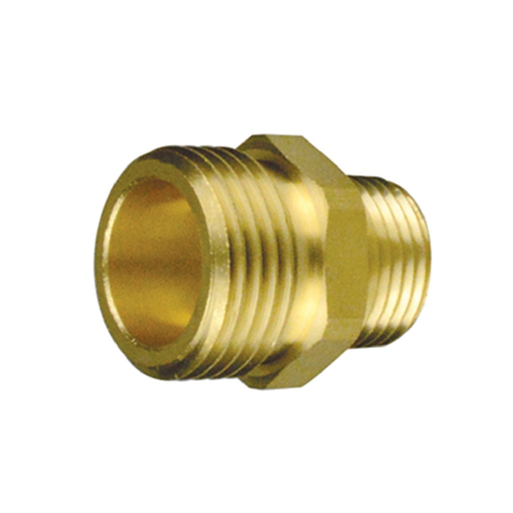 G1716B Male Garden Hose to Male NPT Pipe Thread Adapter - Heavy Duty Brass Connector for Outdoor Watering, Irrigation Systems & Plumbing Applications