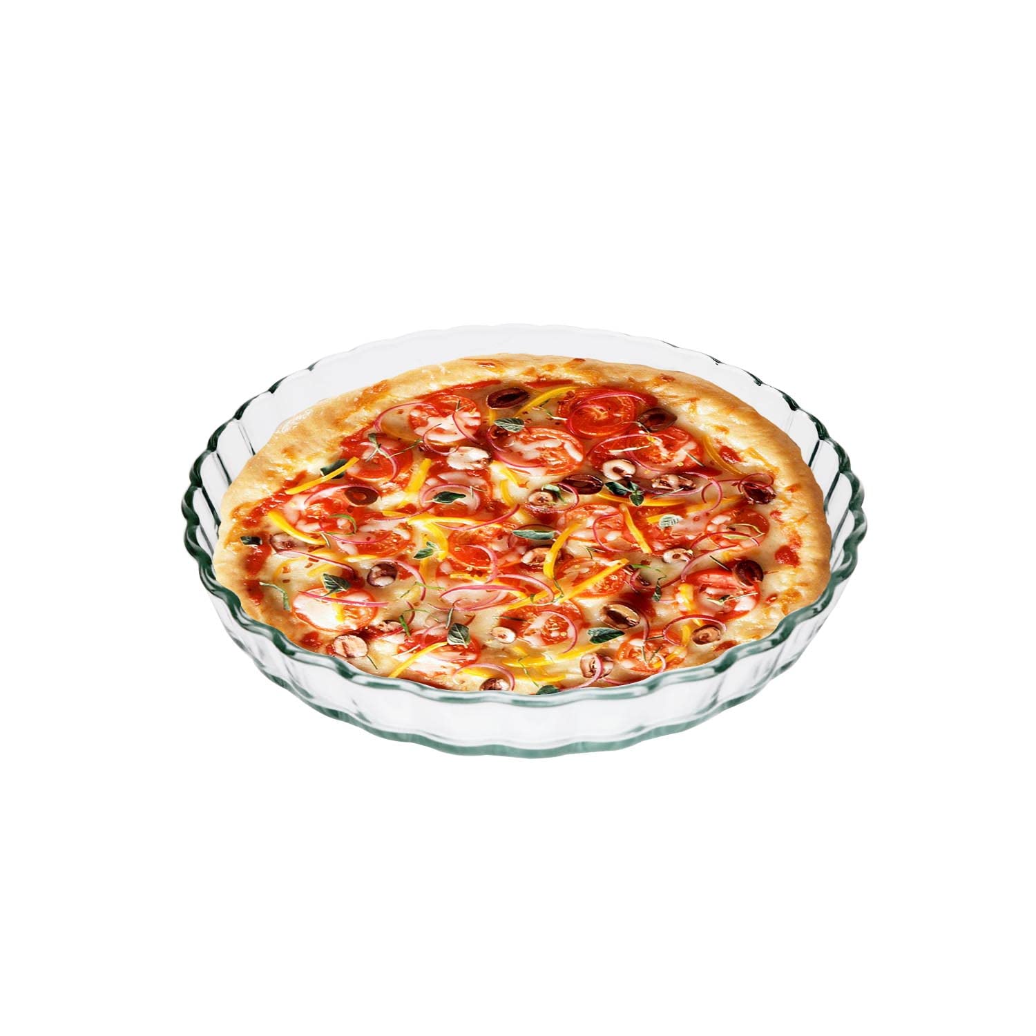 2.2 Quart Clear Glass Baking Dish for Oven - Round Bakeware & Casserole Pan for Cooking, Baking Cakes, Lasagna & Dinner - Perfect for Holiday Meals, Potlucks & Family Gatherings