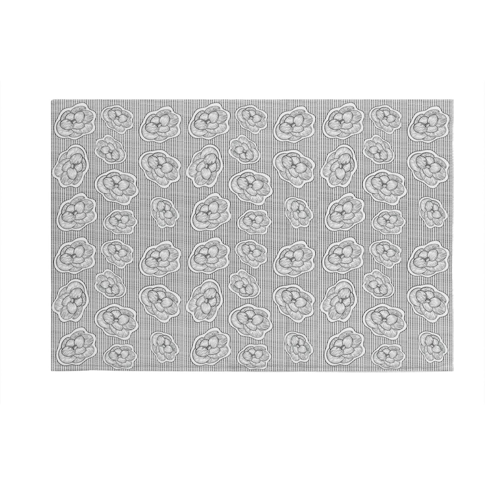 Minimalist Nordic Style Door Mat - Absorbent Indoor Entry Rug in Black & White (23.6