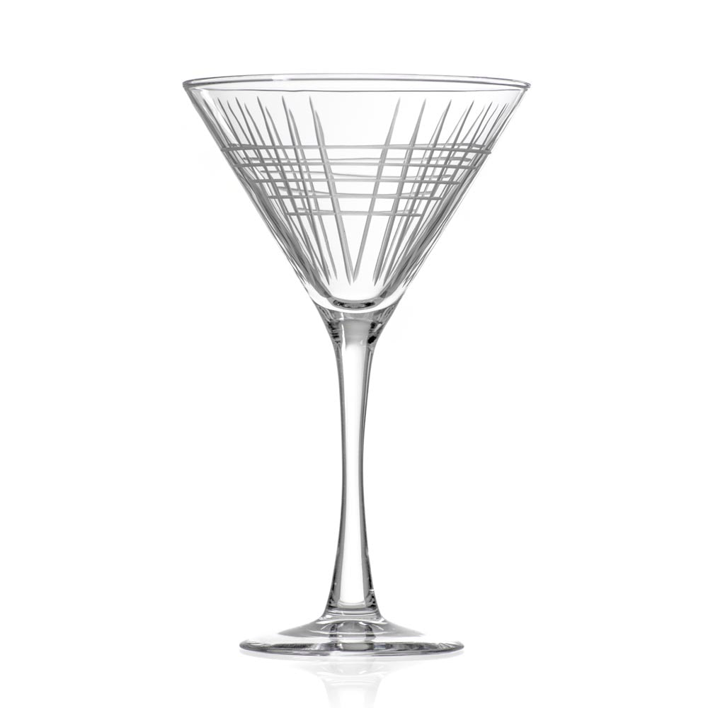 Premium 10oz Martini Cocktail Glasses Set of 4 - Elegant Matchstick Design for Classic Martinis, Cocktails & Home Bar Entertaining - Perfect for Parties, Weddings & Upscale Events