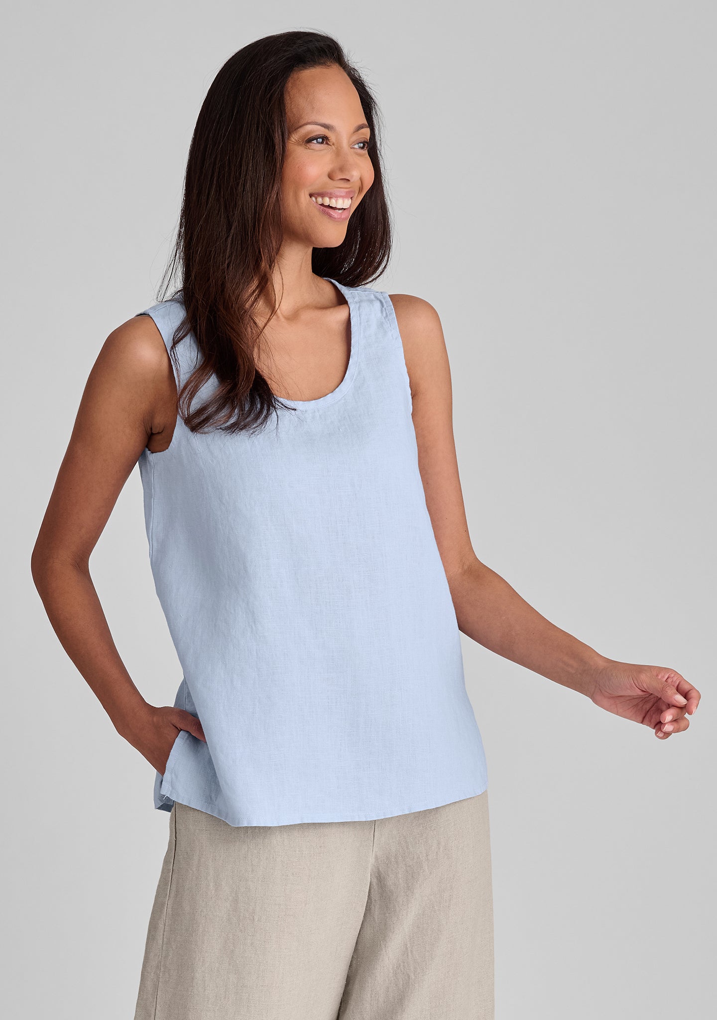 Premium Linen Tank Top for Women - Breathable & Comfortable Summer Essential - Perfect for Casual Wear, Beach Outfits & Layering