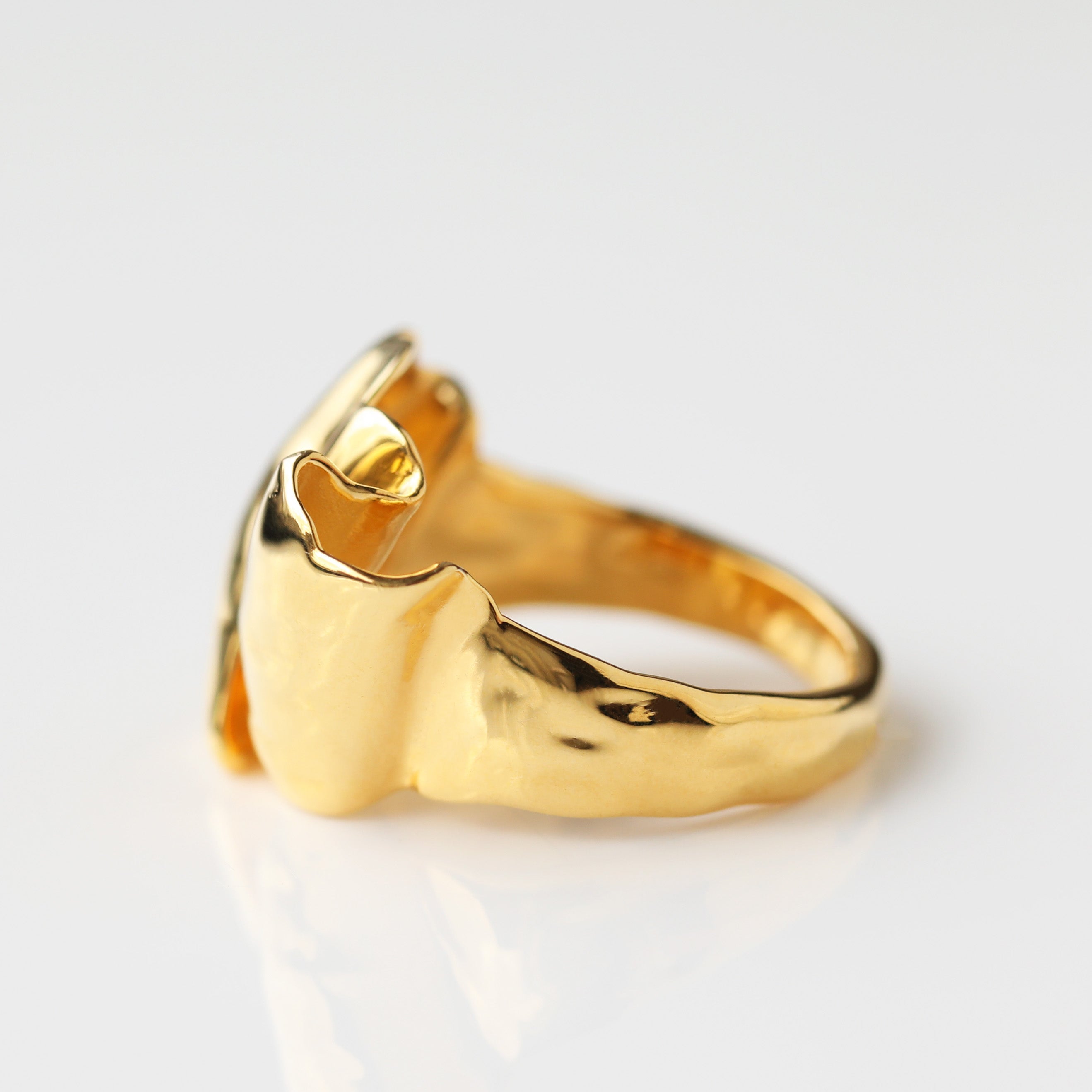 Leni Molten Statement Ring for Women - Bold & Unique Fashion Jewelry - Perfect for Parties, Weddings & Special Occasions