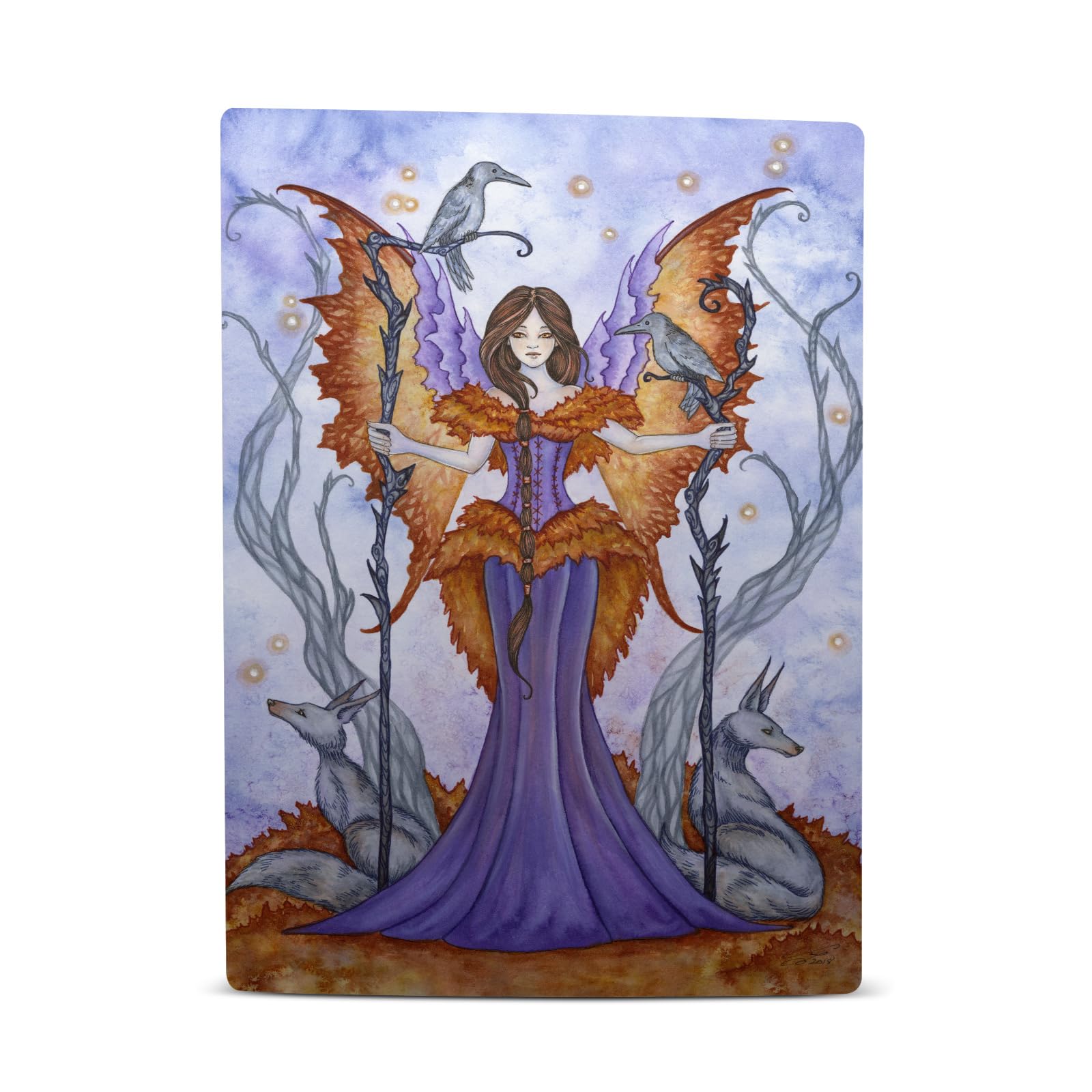 Official Licensed Amy Brown Raven Pixie Fairy Art Vinyl Skin Decal for Sony PlayStation 5 PS5 Digital Console & DualSense Controller - Protective Gaming Sticker for Enhanced Aesthetics & Grip - Perfect for Gamers & Collectors