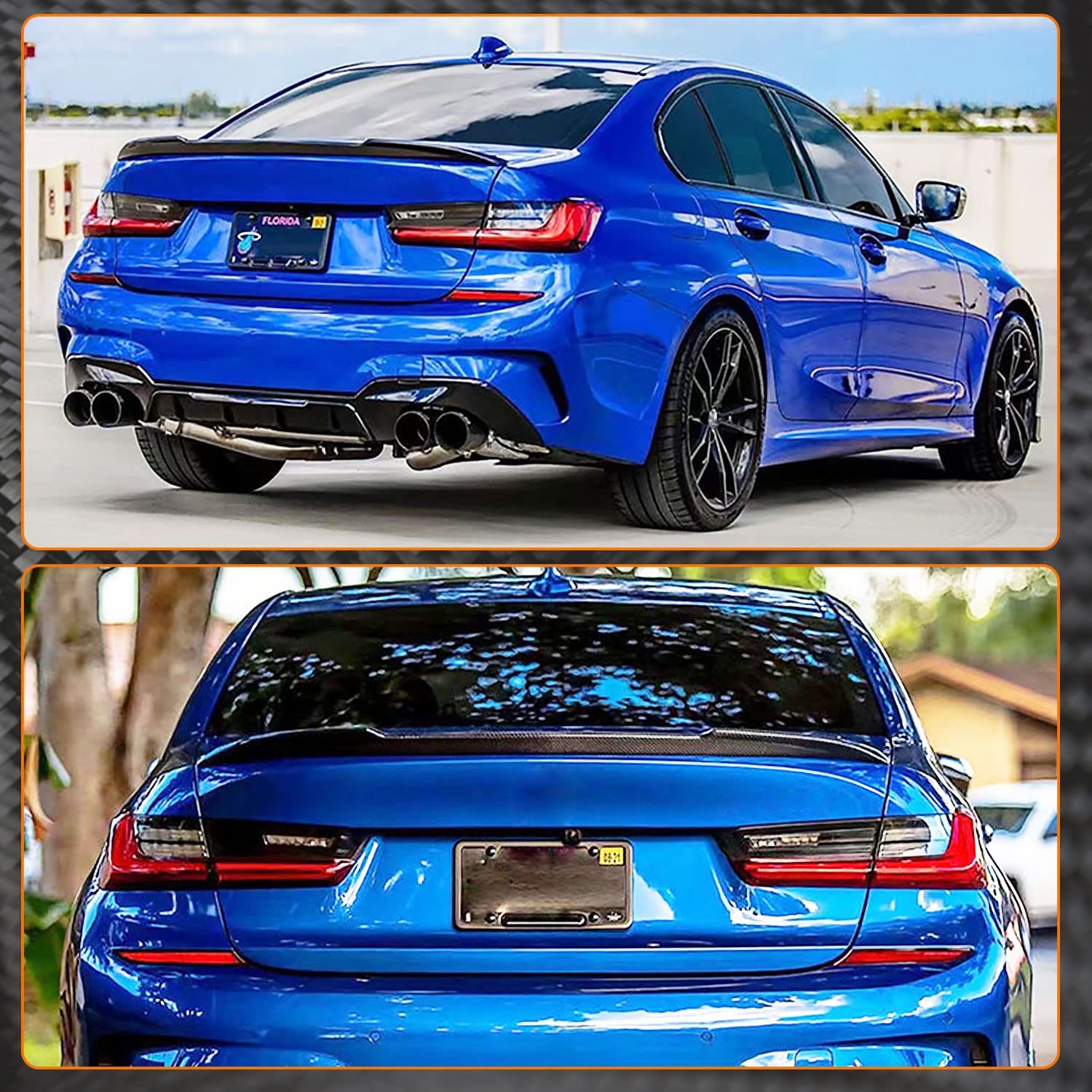 Carbon Fiber Trunk Spoiler for BMW 3 Series G20 G80 (2019-2024) | High Kick Rear Wing Lip | Fits 320i 330i 330e M340i 318d 320d 330d Models | Enhances Aerodynamics & Sporty Look for Sedans