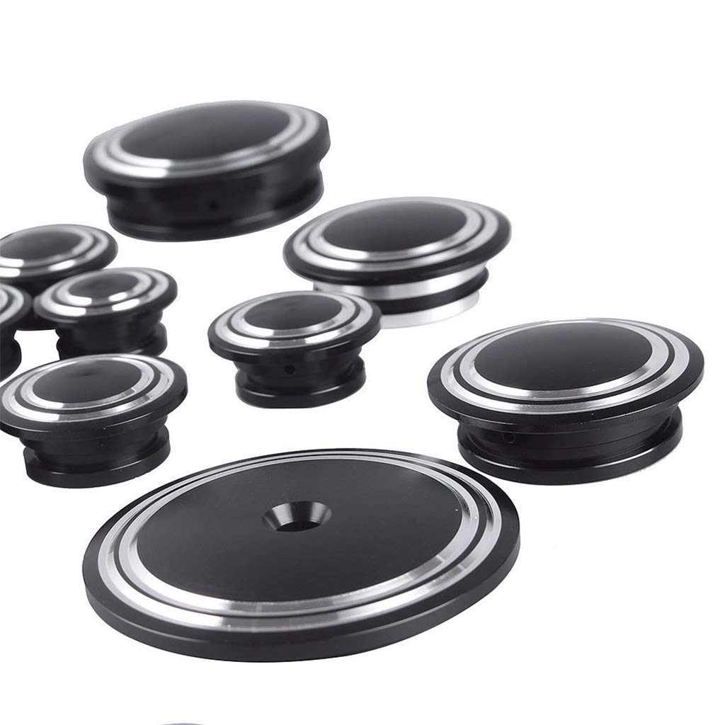 Psler Motorcycle Frame Hole Caps Set for BMW R Nine T 2014-2016 - Black | Durable Frame Plugs for Bike Protection & Customization | Perfect for Road Trips & Urban Riding